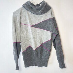 Christian Dior Womens Vtg Wool Blend Sweater Colorblock S Long Sleeve 80s 90s